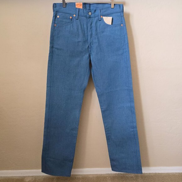Levi’s 501 Men’s Straight Leg Button Fly Jeans 31x32 Rigid Shrink-to-Fit Blue - Picture 3 of 14